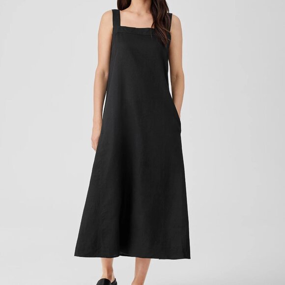 EILEEN FISHER Dresses & Skirts - EILEEN FISHER Organic Linen Dress, Style S3RII-D5158, Espresso Color, XS